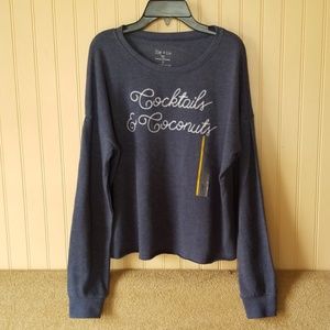 NWT Zoe + Liv sweatshirt small dark grayish blue